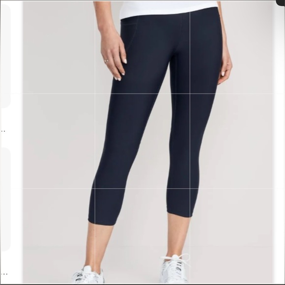 Old Navy high waist powersoft cropped leggings with pockets - Picture 1 of 8